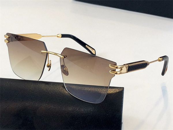 

luxury new k gold men sunglasses car brand glasses dusk fashion outdoor uv400 eyewear square frameless with case box fa, White;black