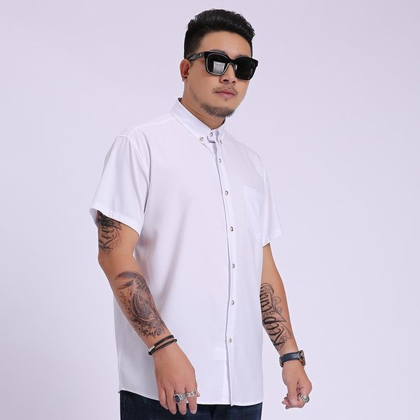 

white color: black male 2020 new size big sleeve shirt xz4k, White;black