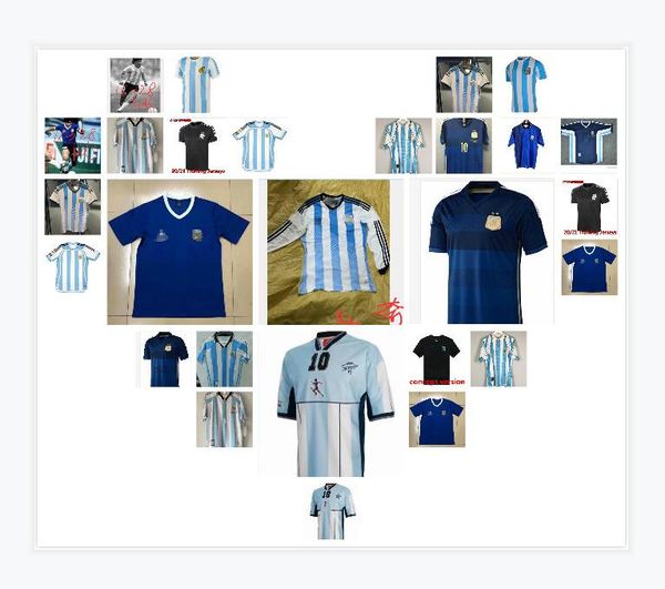 

10 maradona 1978 1986 home soccer jerseys retro version 86 78 maradona caniggia quality football shirt batistuta, Black;yellow