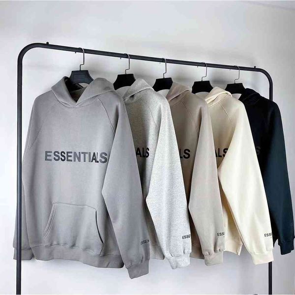 

essentials hoodies men sweatshirts reflective letters printing fleece oversized hoodie fashion hip hop women clothes essentials, Blue;black