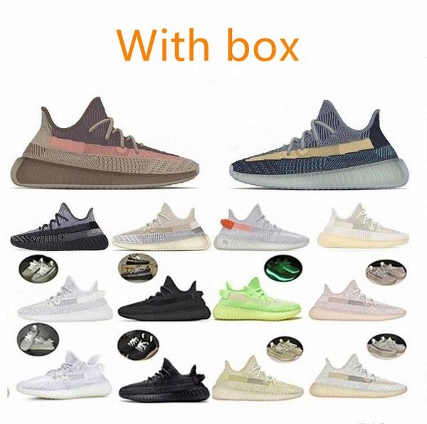 

with box kanye west v2 fade natural asriel carbon ash blue pearl stone flax glow ten dark hypersapce running shoes men women sneakers b1oe#