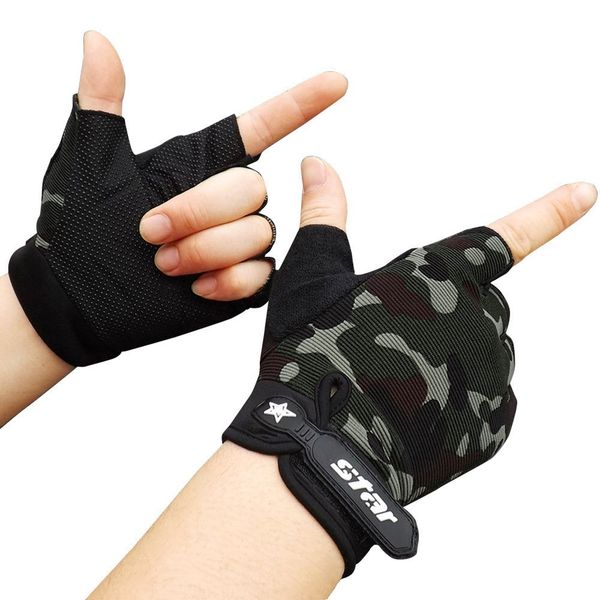 

tactical men gym antiskid sports fitness new road bike women cycling gloves half finger