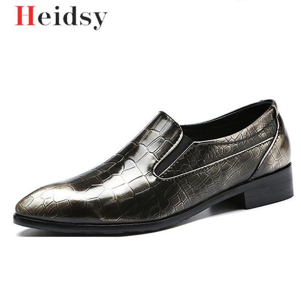 

2020 new fashion big size men wedding dress shoes crocodile stripes qualities gentleman business office men dress leather shoes, Black
