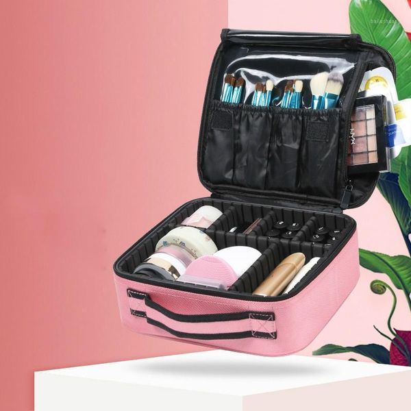 

new makeup case professional beauty brush women cosmetic suitcase waterproof make up organizer travel storage bags for manicure1
