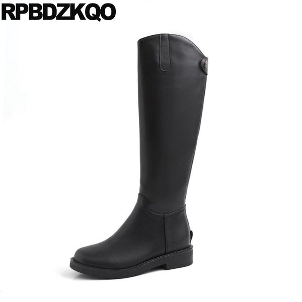 

riding round toe knee high equestrian tall designer shoes women luxury 2020 block chunky boots long black ladies comfortable mid