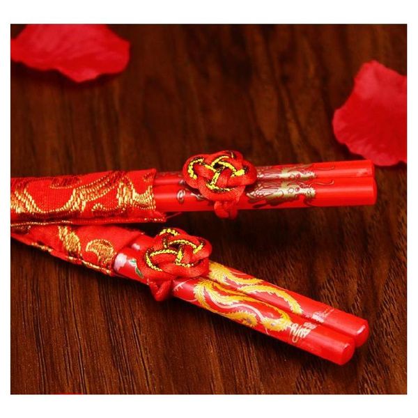 

new wood chinese chopsticks,printing both the double happiness and dragon,weddi wmtxue new_dhbest