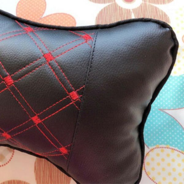 

soft car headrest comfortable office accessories 26cm×18cm×8cm pu leather1