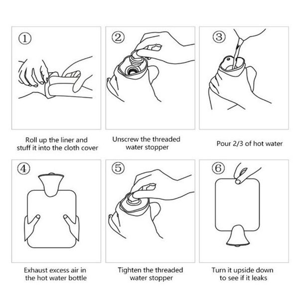 

800мл горячей воды бутылка мягкий, чтобы сохранить тепло в зимний период портативный и защиты многоразовый плюшевые перекрытия моющийся и ге