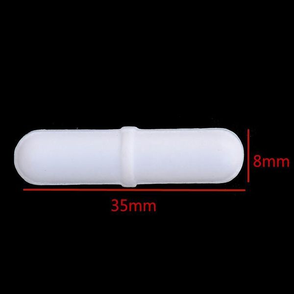

1 pc white ptfe 8mmx30mm magnetic stirring rod with pivot ring magnetic stirrer mixer stir bars laboratory bbydov