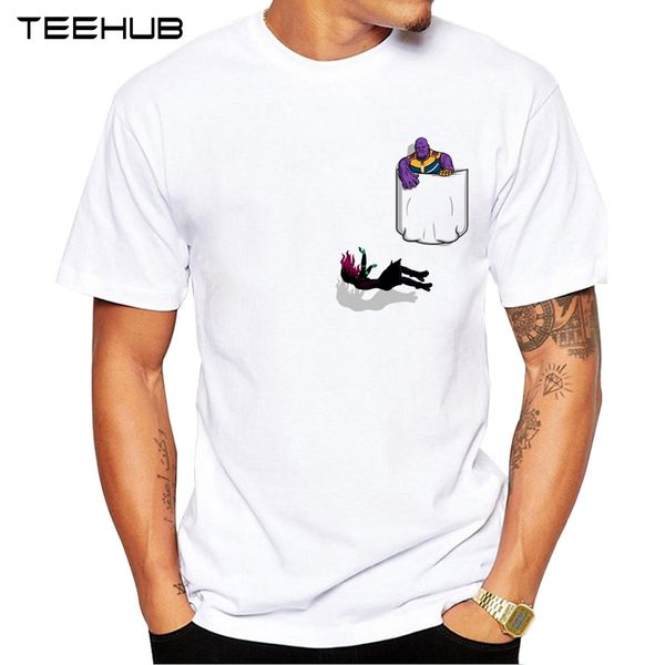 

teehub short sleeve the infinity wars fashion pocket thanos printed casual classic sport hooded sweatshirt hoodie t shirt