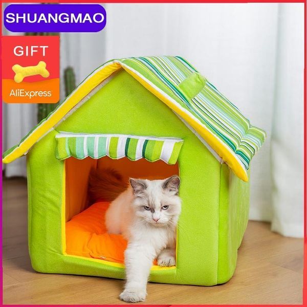 

cat beds & furniture sell pet house dog bed for pets mat kennel dogs sofas small medium cats outdoor detachable stripes cover products1