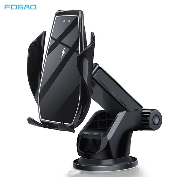 

15w qi wireless car charger automatic fast charging mount phone holder for iphone 12 11 pro xs xr x 8 samsung s20 s10e note 10 9