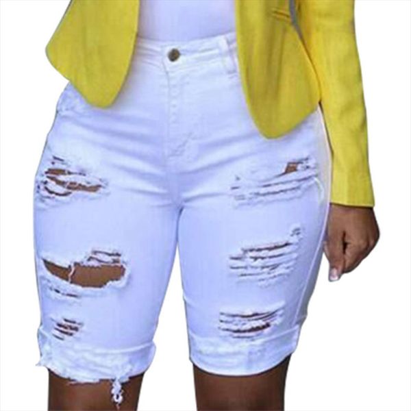 

spodenki damskie women elastic destroyed hole short pants denim shorts ripped jeans womens denim shorts, White;black