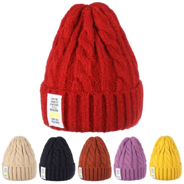 

winter thicken hat for women warm soft wool knitted hat fashion all-match cap ladies wool beanie casual cotton hats, Blue;gray
