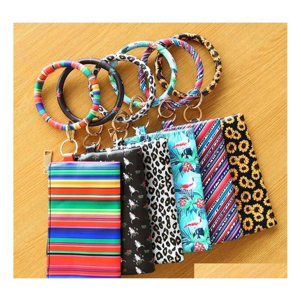 

women's keyring leather wallet cell phone purse clutch wallet pu wallet bracelets with bangle keychain designer qylbhk ppshop01