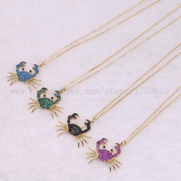 

5 strands crabs necklace insects bee pest pendants necklace small size jewelry 18" mix color pets beads 3045, Silver