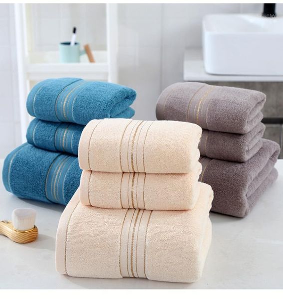 

3pcs/set 100% cotton towel set bathroom solid color bath towel for adults face hand towels terry washcloth travel sport1