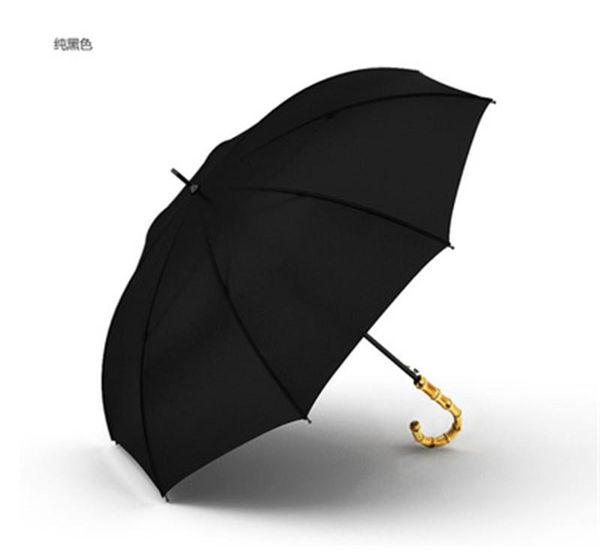 

bamboo rattan curved handle golf umbrella strong windproof semi matic long umbrella large outdoor man and womens business qylxnd mywjqq