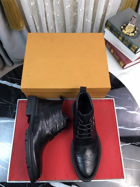 

designer new high boots in autumn and winter 2020 layer calf lamb inner lining 38-44 a51, Black