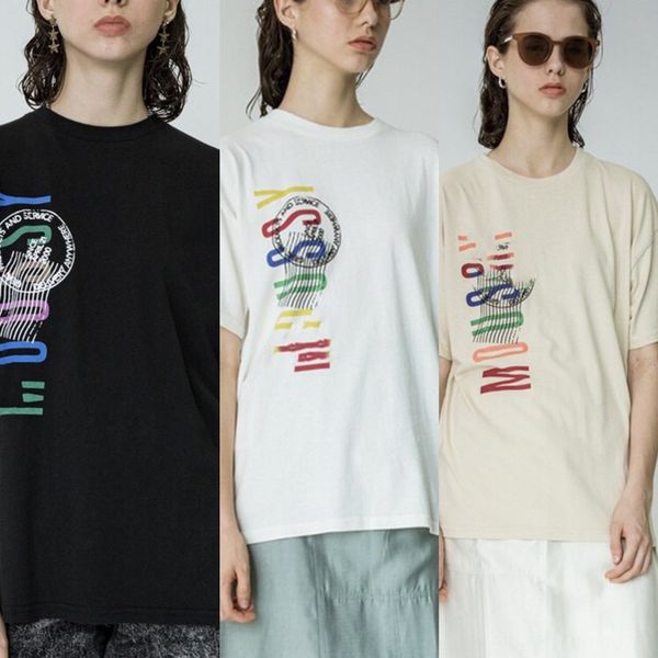 

s early autumn new round neck side letter graffiti printed short sleeve xxxdaq90-5420 's early autumn new t-shirt round neck si, White
