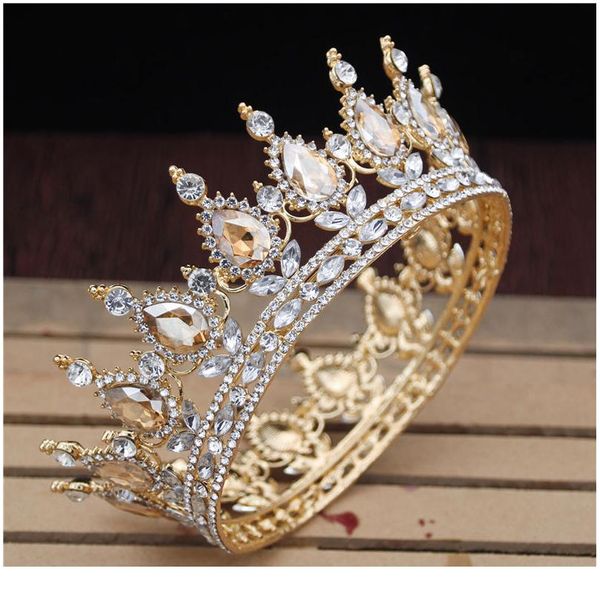 

crystal vintage royal queen king tiaras и crowns men / woman pageant prom diadem украшения для волос свадебные волосы ювелирные изделия acc, Silver