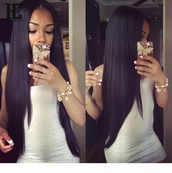 

10a grade brazilian human hair wigs for black women silk straight human hair lace front wigs 10-22 inch human hair wigs for black women, Black;brown