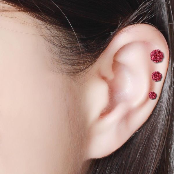 

3 шт. / лот из нержавеющей стали helix piercing штанги для женщин из нержавеющей стали crystal zircon ушной хрящ бар trangus helix sted серь, Silver
