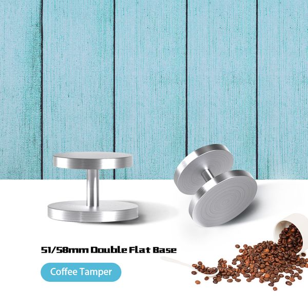 

51/58mm aluminium with mirror polished base tamper for coffee machines press grind espresso cafe barista tools q0109