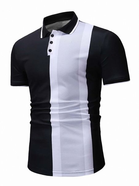 

men color block polo shirt z3co#, White;black