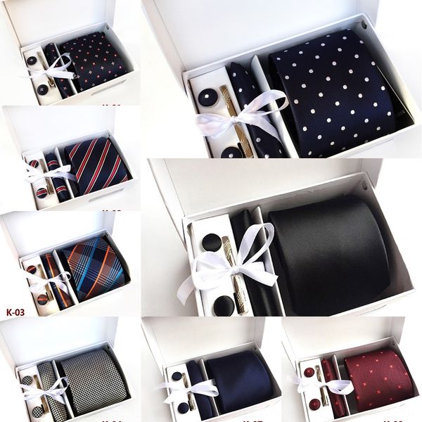 

2inb hooyi box slim 2020 dot neck ties for men fashion striped necktie, Black;blue