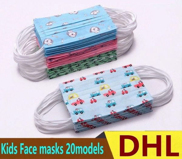 

factory71gzpacking retail cartoon designer kids masks fashion child face children 3 layers disposable mask kid prote