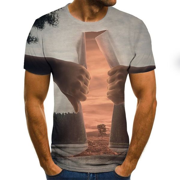 

natural theme summer fishing 3d print shirts kawaii comics humor men clothing