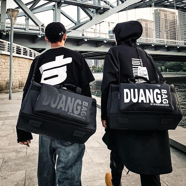 

duffel bags trendy brand large capacity one-shoulder messenger bag portable female sports gym short-distance travel travel1