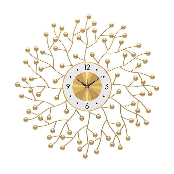 

wall clocks creative large metal golden clock modern design decorative bar nordic hanging watch home decor my melody