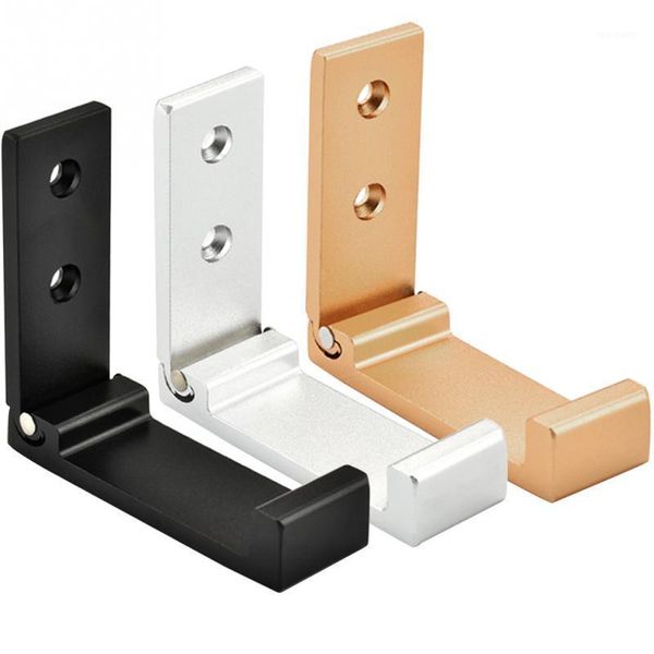 

robe hooks aluminum alloy gold silver black collapsible clothes hanger & towel coat hook decorative bathroom wall mounted1