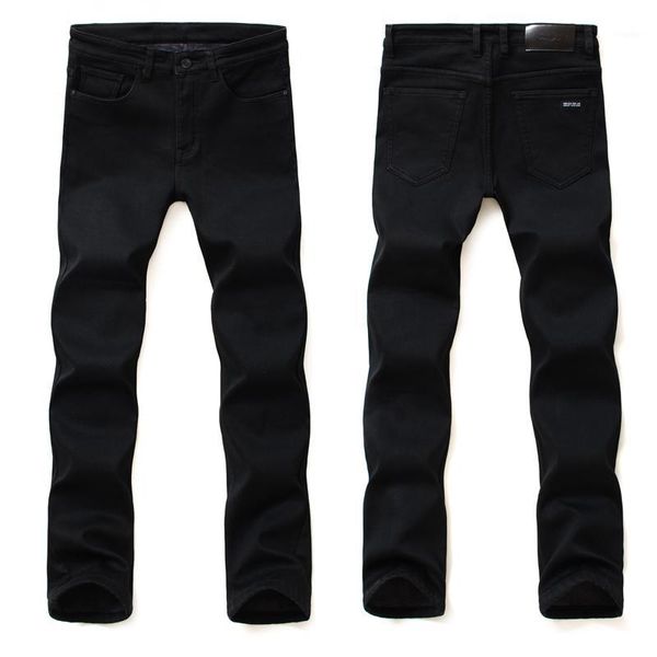 

black jeans men's winter jean men warm slim fit pants spijkerbroeken heren stretch moto pantalones vaqueros hombre man overall1, Blue