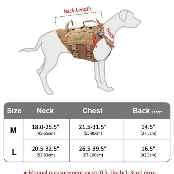 

tactical dog harness military no pull pet k9 harness vest for medium large dogs training hiking molle dog harness with bbyqtu