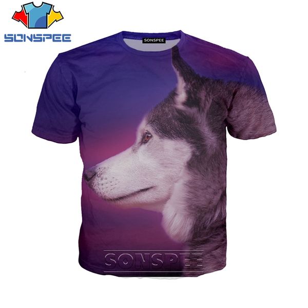 

new husky dog brand design 3d print shirts horror plus size hippie men clothing