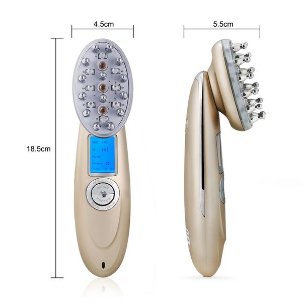 

beauty star rf ems laser hair regrowth brush prevent anti hair loss led pn laser hair growth comb scalp vibration massager p
