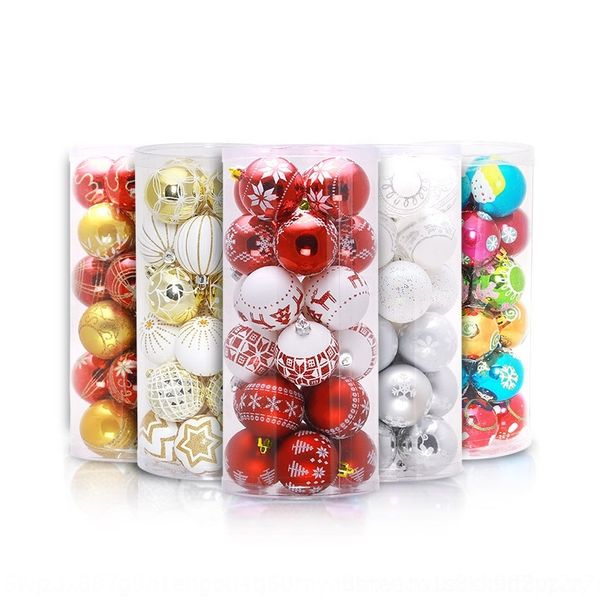 

so6tj yinghao decorations 24/barrel ball kinds colorful painted pictures of christmas 6 6cm christmas tree decorative ball cgh6u