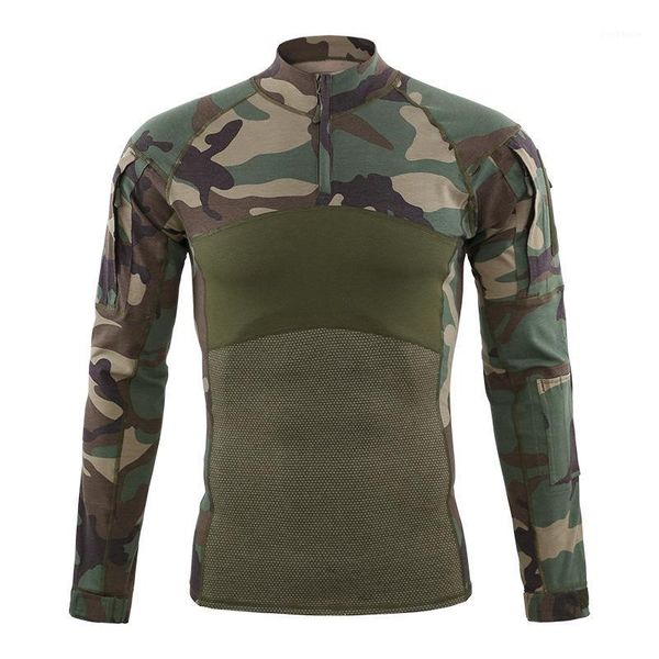 

men's tactical shirt outdoor camouflage combat cs shooting shirt hiking hunting training camping uniforms 1, Gray;blue