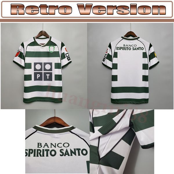 

retro 2001 03 sporting lisbon soccer jerseys ronaldo football shirts lisbon vintage velvet sponsor camisa de futebol maillot, Black;yellow