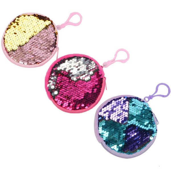 

girl sparkle bag for little girls sequin purse coin purses smart mini slim card wallet baby wallets, Red;black