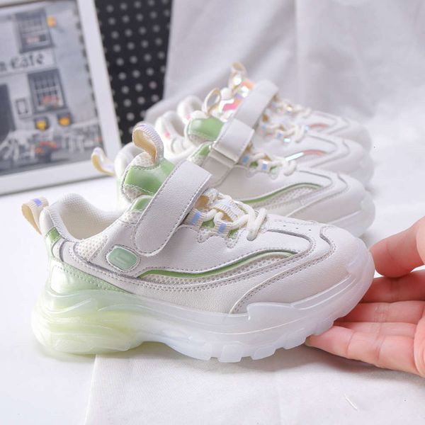 

sports 21 spring new 2-color children's korean leisure velcro double color jelly sole single sho for boys and girls, Black;red