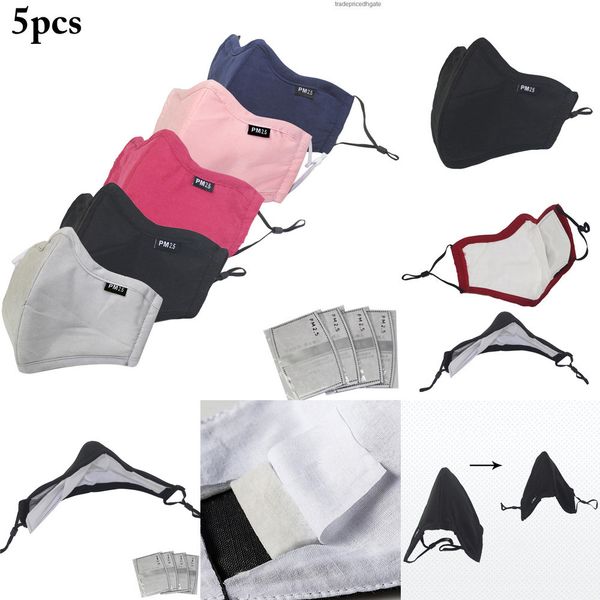 

pm2.5 masks anti cotton anti-dust mouth with 5pcs 10pcs activated carbon filter korean fabric f j7ws