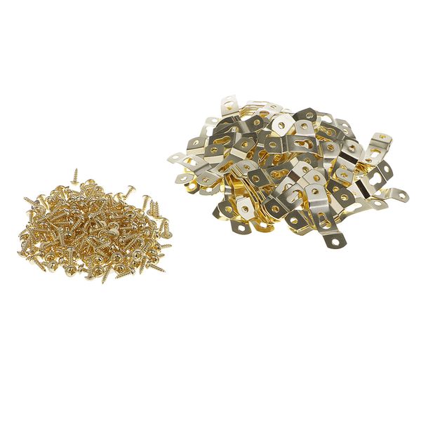 

100 шт ключ отверстия плечики photo frame hook picture вешалка с винтами 200 шт