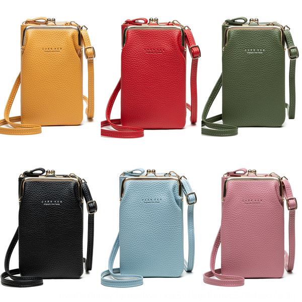 

сплошной цвет мягкая сторона молния телефон мода корейский стиль бумажник средней длины мобильный телефон мешок walletmobile бумажник мешок