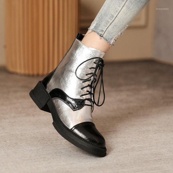 

boots quality mixed colors ladies genuine leather lace ip thick low heels pumps winterautumn fashion party basic shoes woman1, Black