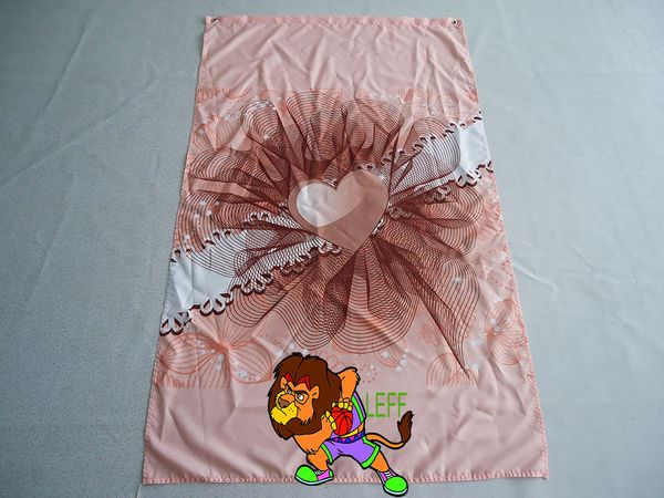 

valentine's day, rose flowers 90*150cm 150g/m2 polyester banner
