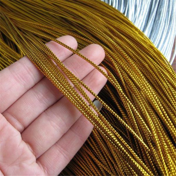 

100m 1.5mm rope hollow line thread cord macrame cord nylon string rope decoration bracelet making clothing gift decor1, Black;white